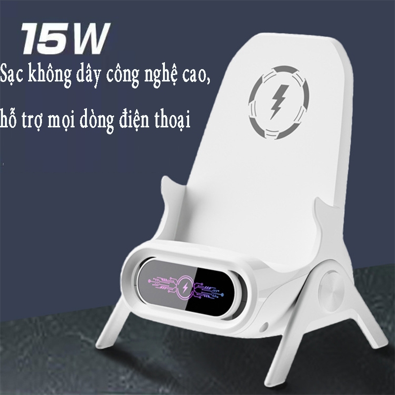 Đế Sạc Không Dây Cao Cấp Hỗ Trợ Sặc Nhanh 15w - Có Kèm Giá Đỡ Điện Thoại Thế Hệ Mới,hỗ trợ mọi dòng điện thoại