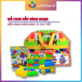 [Sato] Bộ Đồ Chơi Xếp Hình Mầm Non 72 Chi Tiết Sato61 Đồ Chơi Giáo Dục Kích Thích Trí Thông Minh