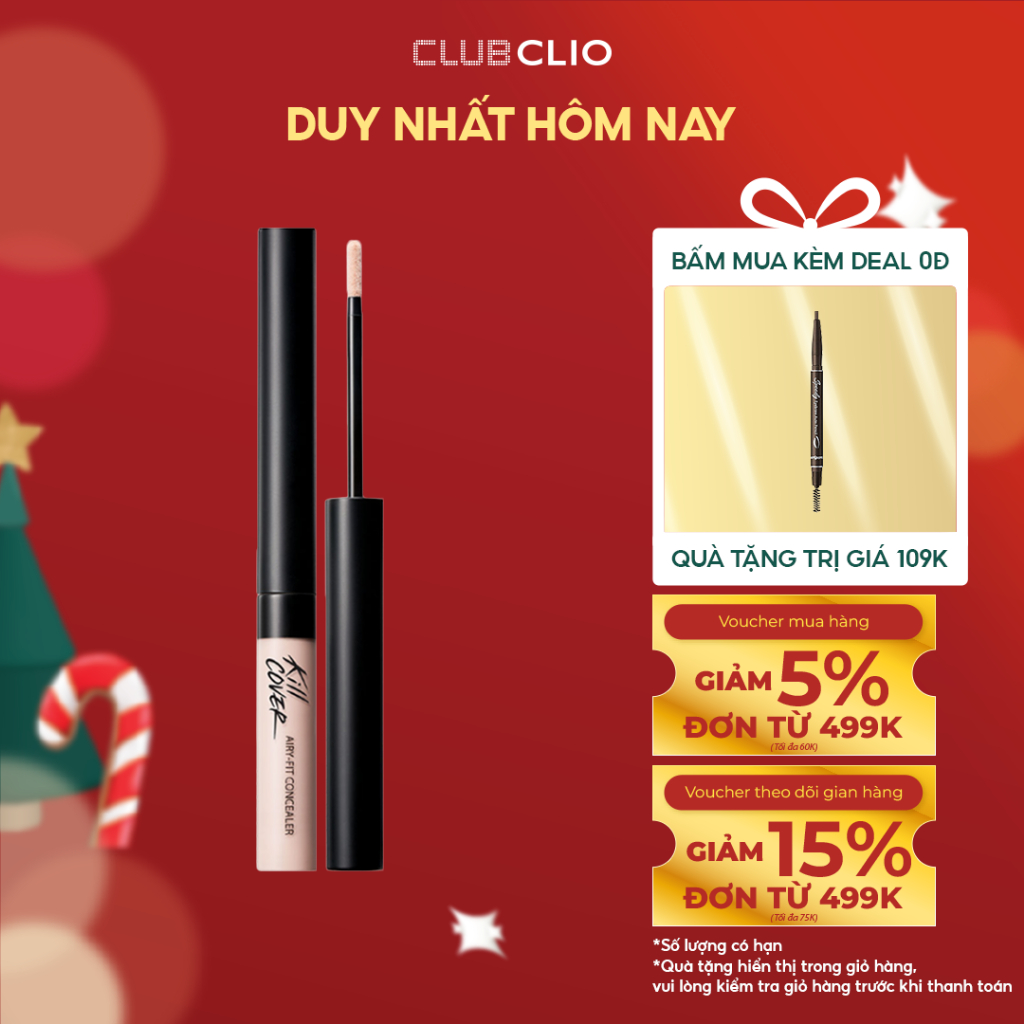 Kem Che Khuyết Điểm Clio Kill Cover Airy-Fit Concealer 1.5 Fair 3G