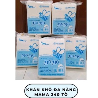Combo 5 bịch khăn vải khô đa năng mama 240 tờ