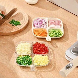 Khay đựng gừng tỏi gia vị 4 ngăn đa năng cho nhà bếp
