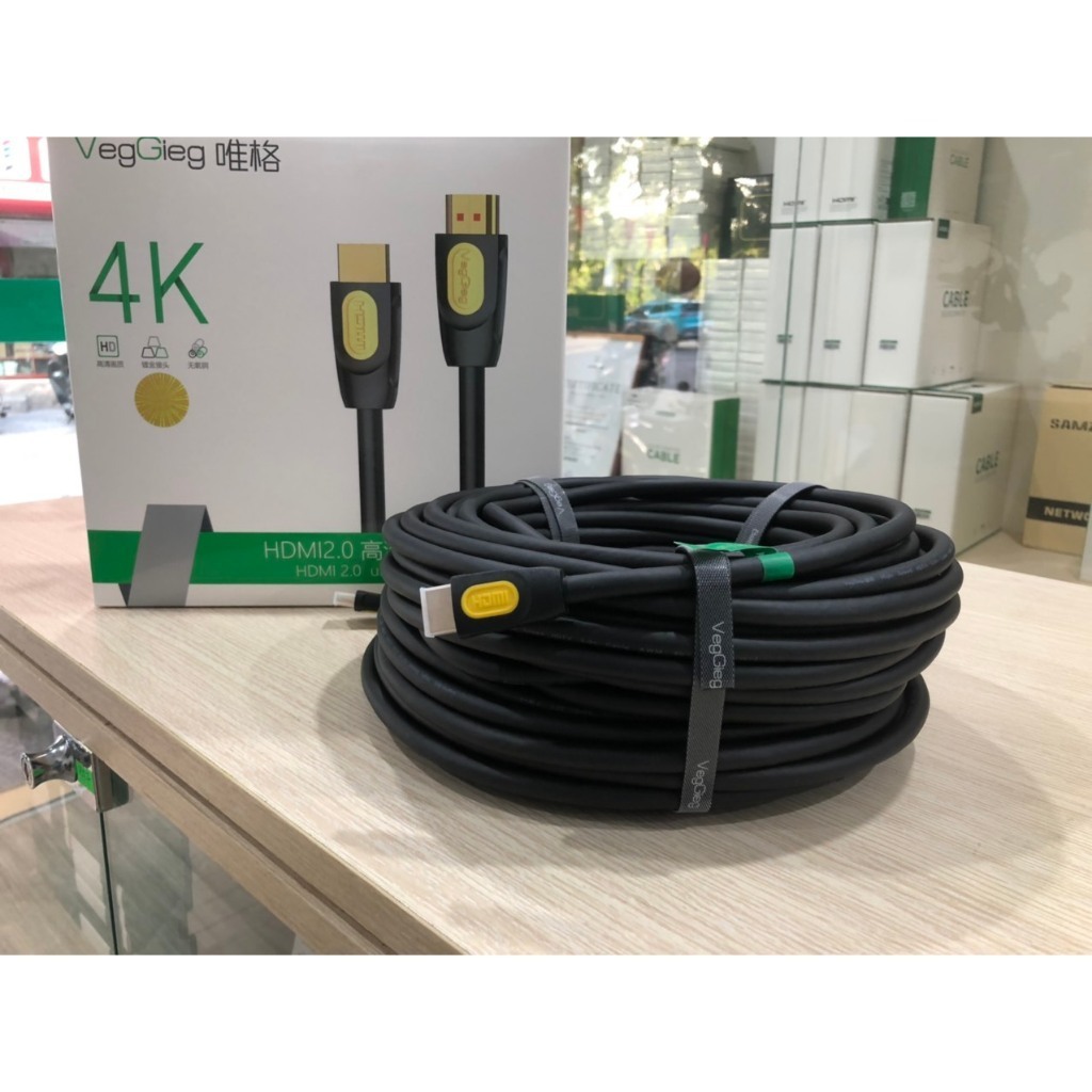 Cáp HDMI 2.0 4K 60HZ 15M 20M 25M 30M VEGGIEG Chính hãng cao cấp