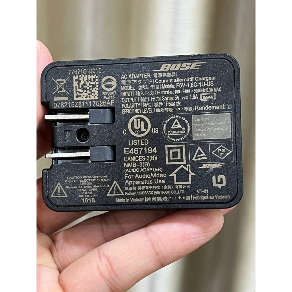 Cục sạc bose 5v 1.6a dùng cho loa, tai nghe loại sạc hàng zin