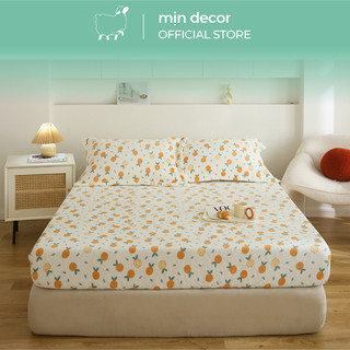 Drap giường và vỏ gối cotton 3D MỊN DECOR mềm mại nhiều mẫu mã