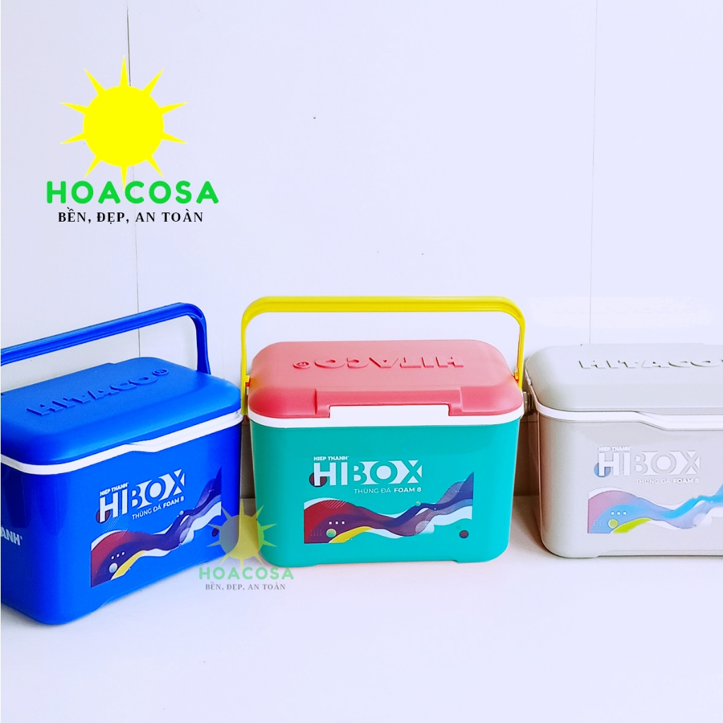 Thùng Đá Mini 8L ( 8 Lít) Hibox Nhựa Hiệp Thành- Tròn Xinh, Đep Gọn, Giữ Đá Lâu, Đồ Gia Dụng Hoacosa
