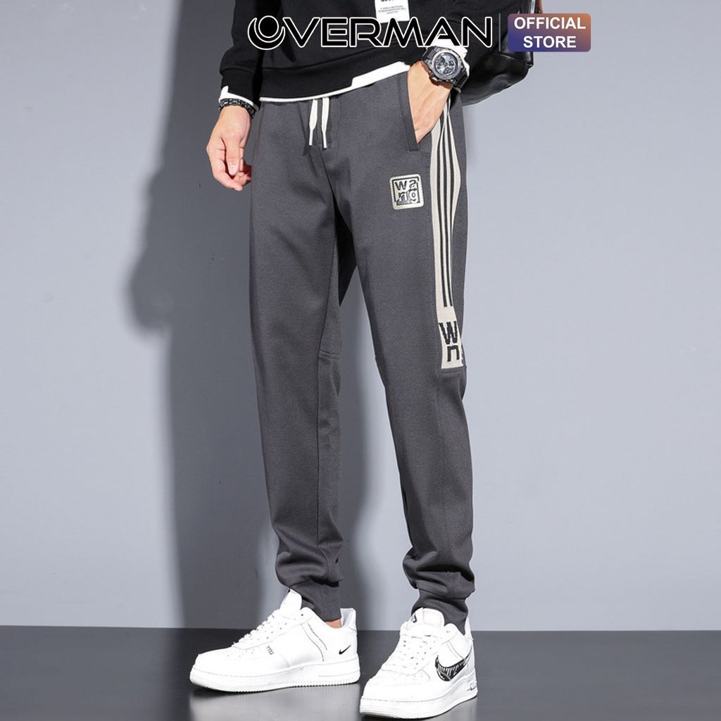 Quần JOGGER Nam Ống Rộng Cao Cấp, Quần Nam Dáng Bo Gấu Chất Nỉ Co Dãn Trẻ Trung JO09 - OVERMAN