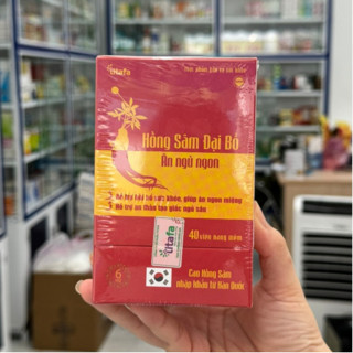 Viên uống Hồng sâm đại bổ ăn ngủ ngon TITAFA hộp 40 viên - cho người mất ngủ, suy nhược cơ thể.