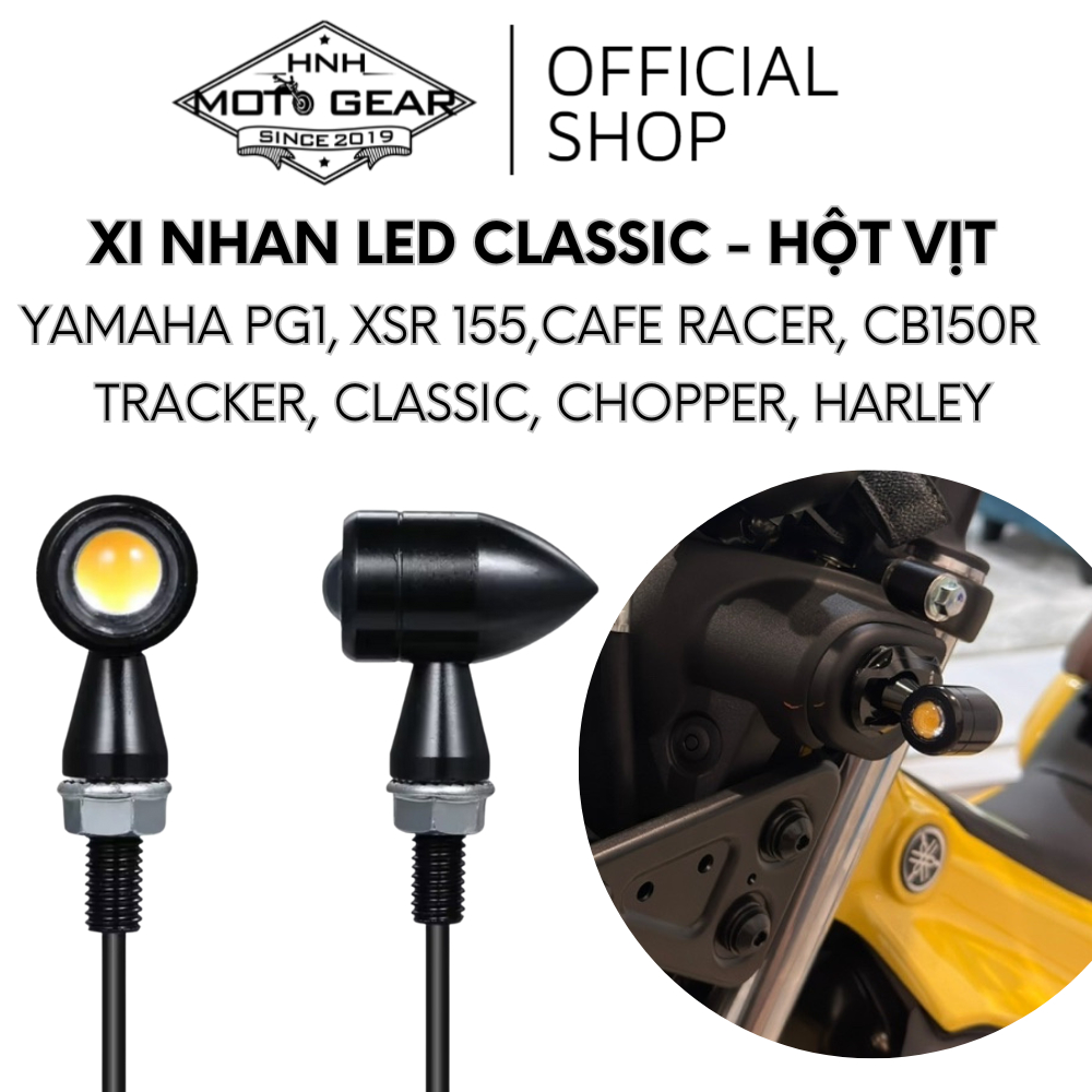 Xi Nhan Hột Vịt / Classic Cho PG1, XSR 155,Cafe Racer, CB150r , Tracker, Classic, Chopper, Harley ( 1 Đôi )