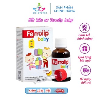 Sắt Ferrolip Baby, bổ sung sắt hữu cơ cho bé- 30ml