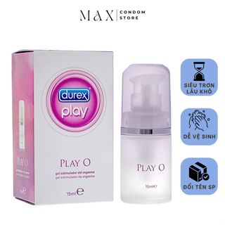 Gel bôi trơn Durex Play O, gel bôi trơn durex gốc nước lâu khô tăng khoái cảm 15ml