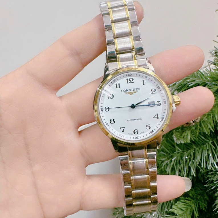 Đồng Hồ Longines - Đồng Hồ Đeo Tay Nam JAPAN WATCH Kim Trôi Dây Thép Đúc Đặc Mặt Saphie Chống Nước Tốt Tốt