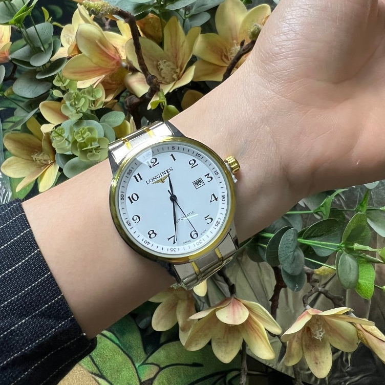 Đồng Hồ Longines - Đồng Hồ Đeo Tay Nam JAPAN WATCH Kim Trôi Dây Thép Đúc Đặc Mặt Saphie Chống Nước Tốt Tốt