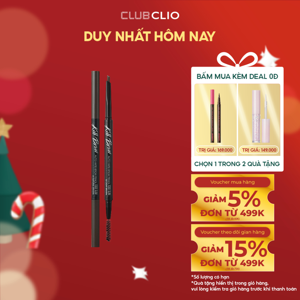 Trang Điểm Chân Mày Clio Kill Brow Auto Hard Brow Pencil Edge Slim 0.08G