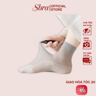 Tất da chân sbra chống trơn trượt siêu dai cổ vừa tc18