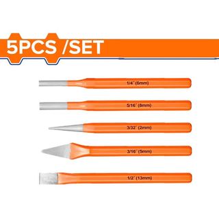 Bộ 5 mũi đột WADFOW WCC8395 đục sắt đục lỗ (Đồ nghề chính hãng)