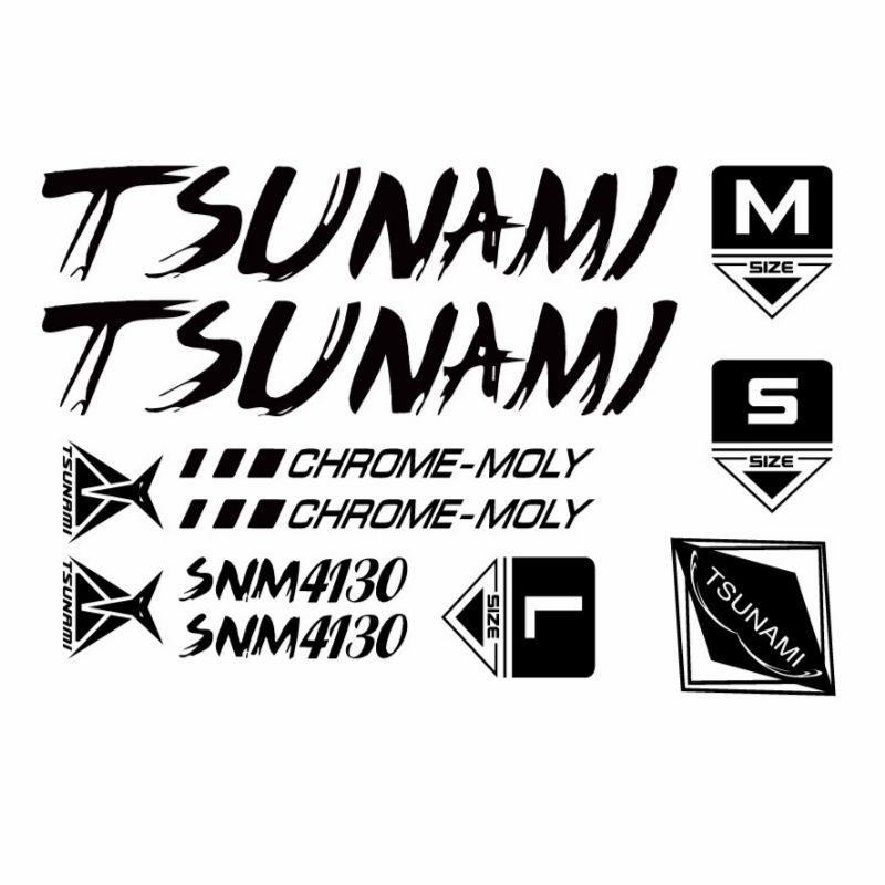 Tem dán/ Decal Tsunami Snm4130 cho khung cơ bản, hàng cao cấp 3 lớp, chống nước, chống phai màu
