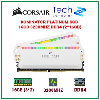 Ram corsair dominator platinum white rgb 16gb - 32gb ddr4 3200mhz