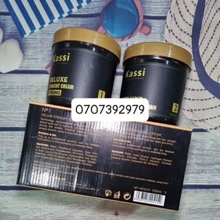 [Giá sốc ]Kem duỗi tóc Kassi Deluxe 1000ml 🥰sản phẩm cho salon chuyên nghiệp 🍔🍔 duỗi tóc thẳng tự nhiên ,mềm mượt .
