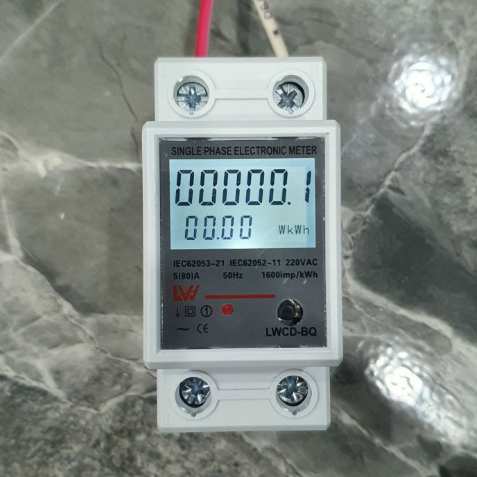 Công tơ đo điện 80A ( có nút reset ), thiết bị đo công suất LW-Electric LCD hiển thị 4 thông số chính xác