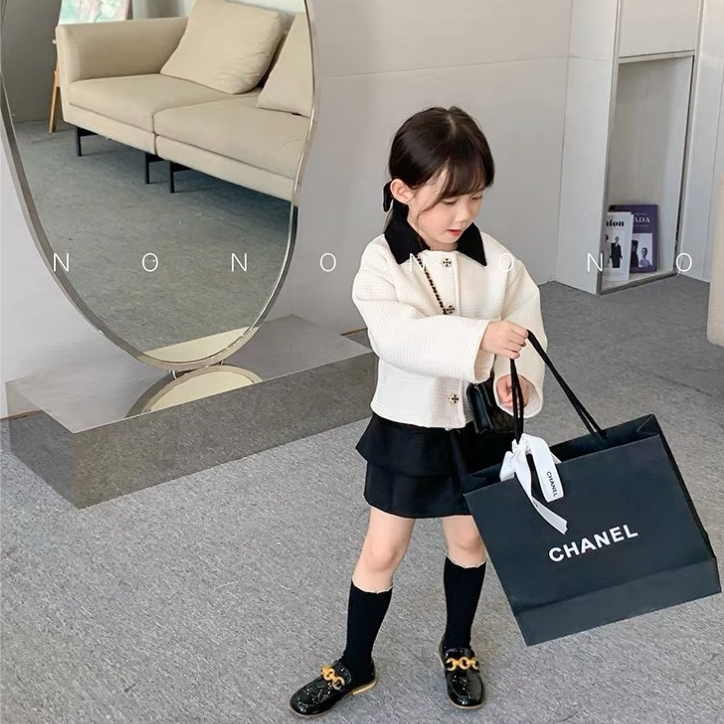 Bộ quần áo bé gái- set bộ chân váy áo khoác dạ cho bé từ 8-20kg