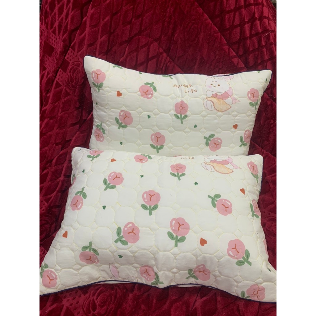 Gối đũi xơ đậu nành mềm mịn thấm hút mồ hôi, gối trần bông đũi cotton chất liệu mềm mại thoáng khí mẫu mới 2023