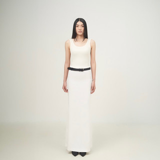 WHITE LONG SKIRT- Chân váy trắng dài