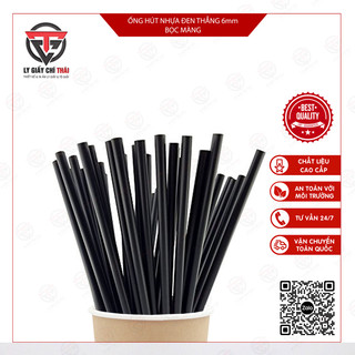 500gr Ống Hút Nhựa 6mm Bọc Màng Cao Cấp dễ dàng sử dụng cho quán nước, gia đình, văn phòng v.v...