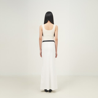 WHITE LONG SKIRT- Chân váy trắng dài