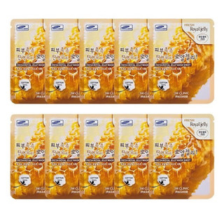 Combo 10 mặt nạ dưỡng da sữa ong chúa 3w clinic fresh royal jelly mask sheet 23ml - hàn quốc chính hãng