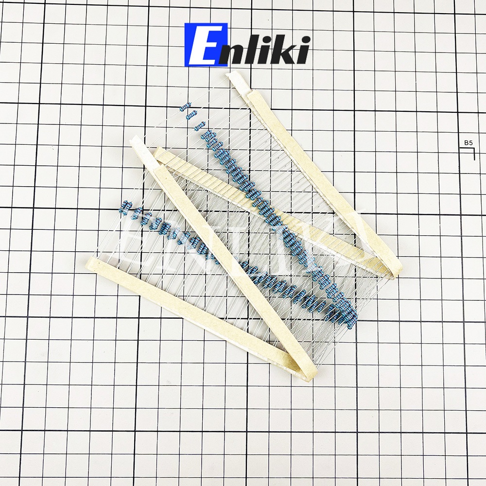 Điện Trở 1/4W 1% 10R - 680R 5 Vạch Màu Chân Đồng Đài Loan