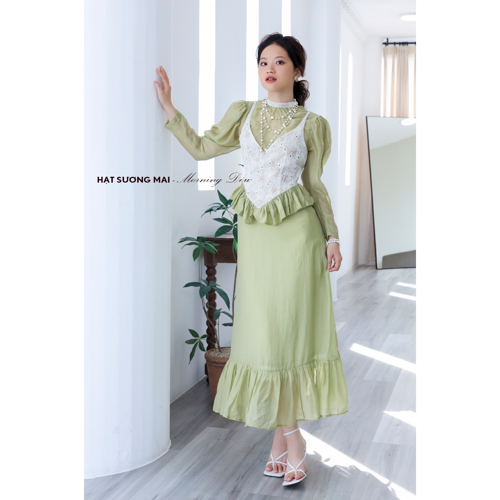 Đầm Limited xanh cốm
