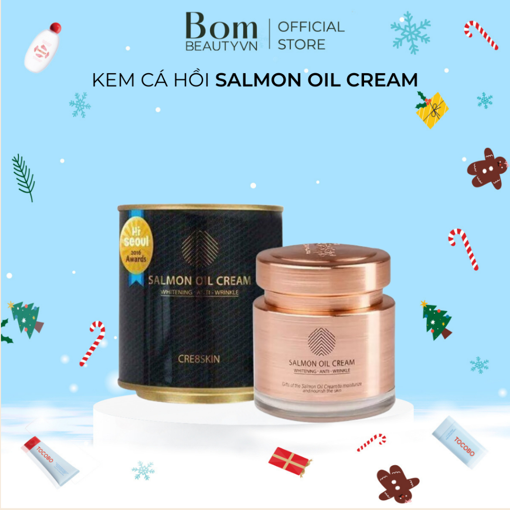 Kem Cá Hồi Salmon Oil Cream Dưỡng Trắng Da, Giảm Thâm Nám 80g