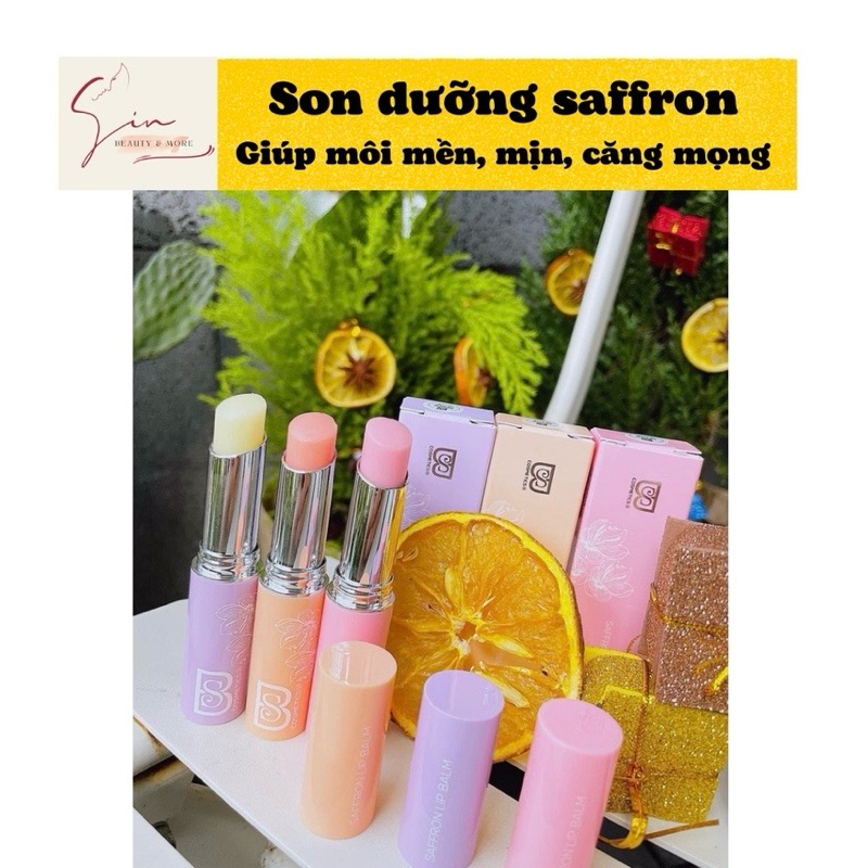 Son dưỡng Saffron 💥 CHÍNH HÃNG 💥Chất son giống Dior, giúp môi mềm, mịn, căng mọng. Màu nhẹ
