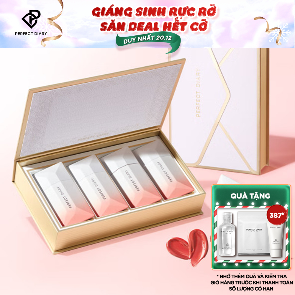 Bộ Hộp Quà Tặng Son Môi Danh Thiếp Perfect Diary (Phiên Bản Giới Hạn)