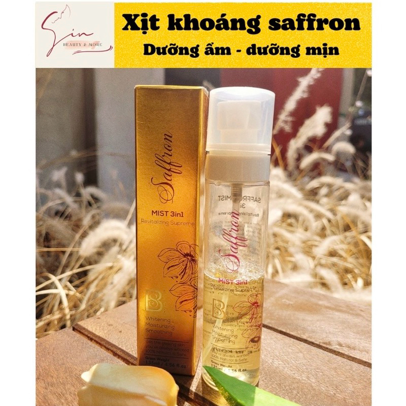 Xịt khoáng Saffron 💥 CHÍNH HÃNG 💥 Dưỡng ẩm, mịn, có thể thay toner