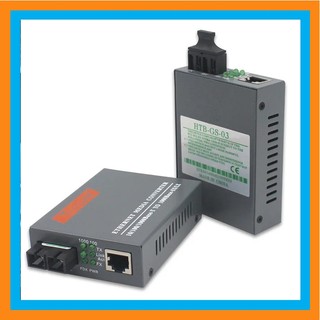 Thiết bị chuyển đổi quang điện 2 sợi media converter 2fo 1quang 1lan 1gbps netlink htb-gs-03