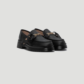 Giày tây lười nam nữ the sean wolf chunky loafer - black