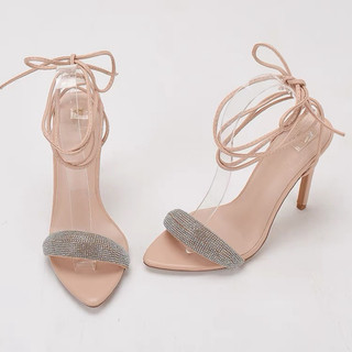 ORDER 🌹 Guốc quai trong đá xoắn nude 7,5 cm  - 10 cm xuất UK