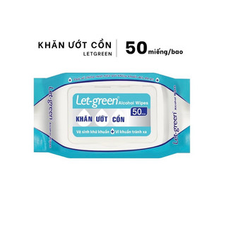 Combo 6 gói khăn ướt cồn Let-green 50 miếng