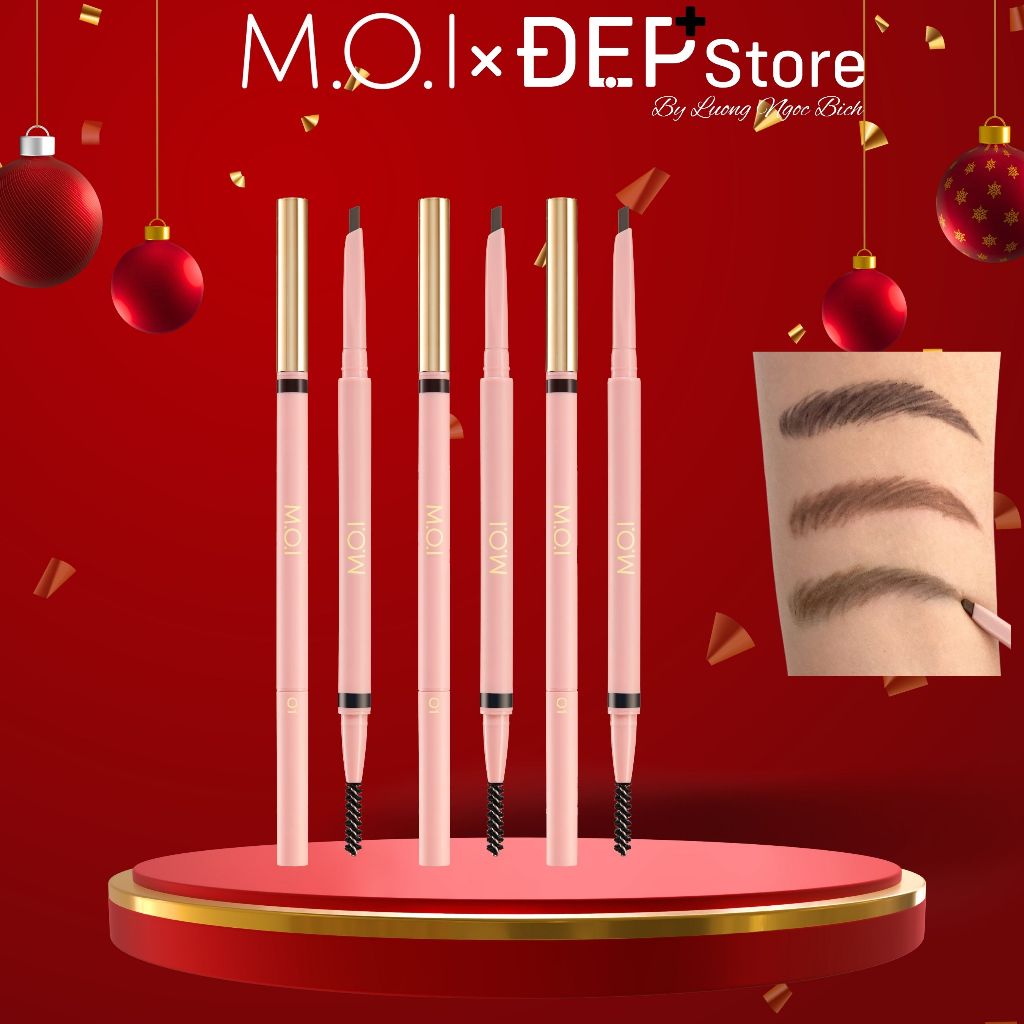 Chì Kẻ Mày 2 đầu M.O.I Cosmetics Perfect Shape Eyebrow Pencil lâu trôi 5g
