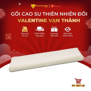 Gối đôi cao su Valentine Vạn Thành dành cho các cặp đôi - 100% từ cao su thiên nhiên tạo sự thư giãn, thoải mái, dễ chịu