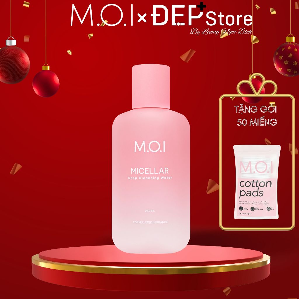 Tẩy trang MOI công nghệ MICELLAR sạch sâu dịu nhẹ 250ml