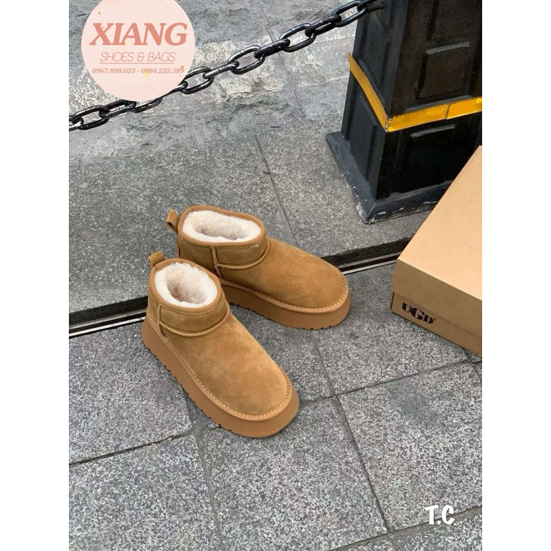 Boot đế độn lót lông ( Hàng hộp nâu ugc)- fom nhỏ tăng 1 sz
