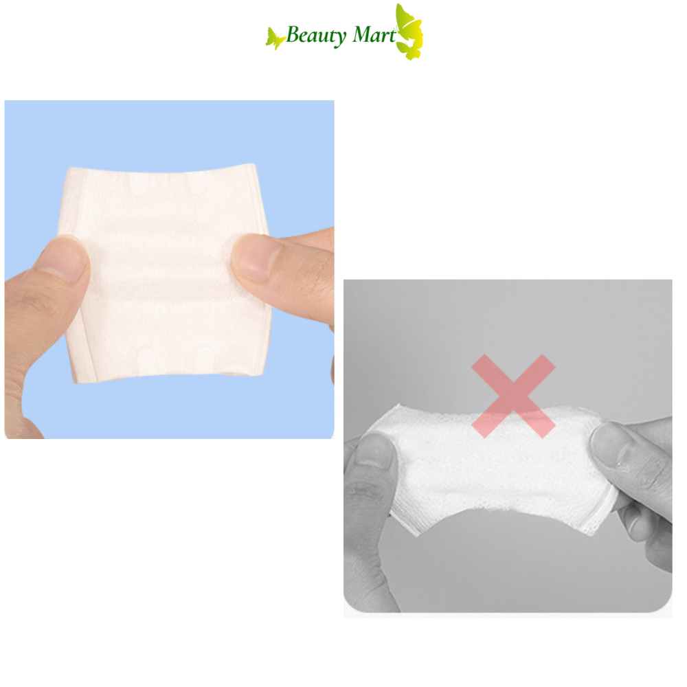 Bông tẩy trang Holdhome 100% cotton - Bông tẩy trang 222 miếng dai mềm, không xơ xù