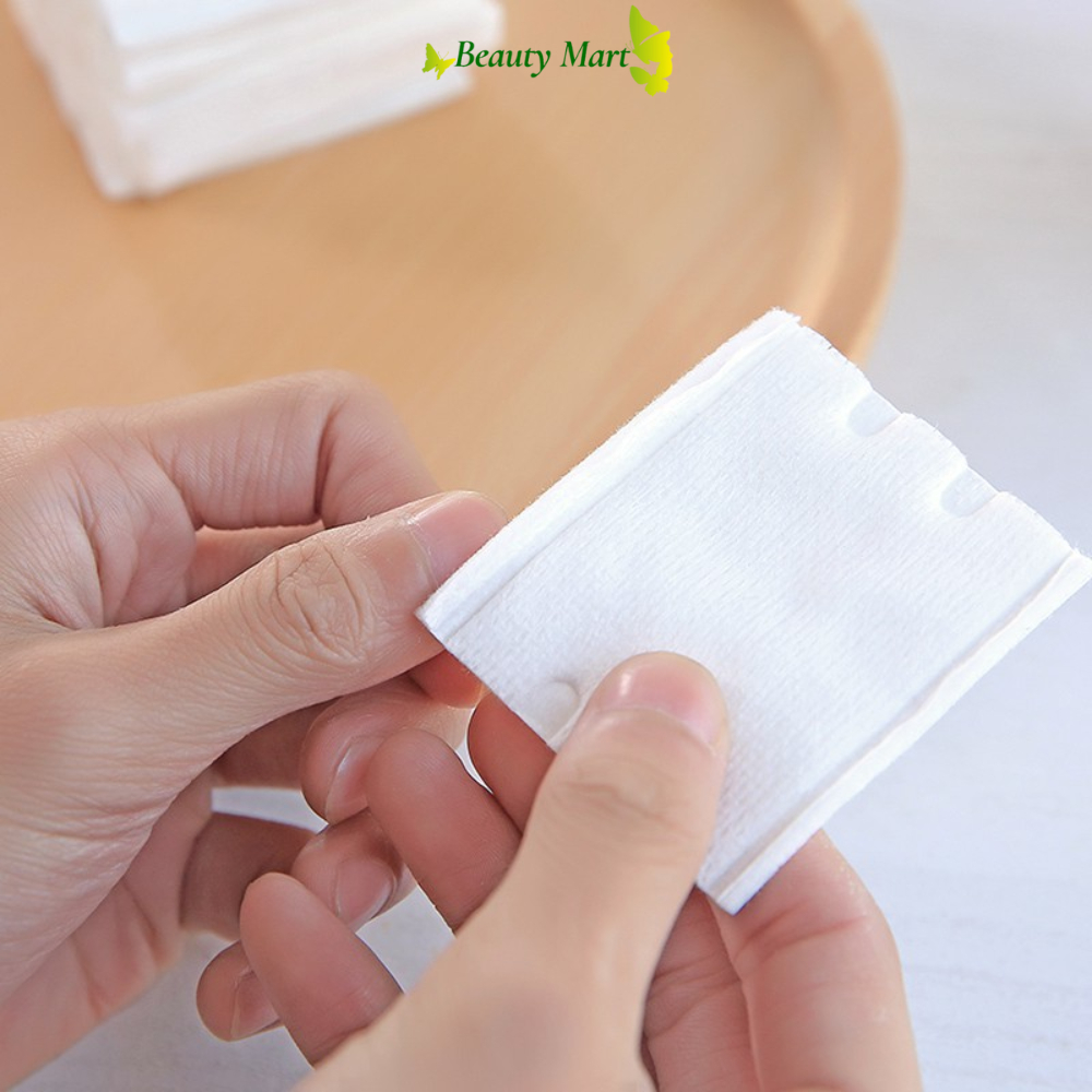 Bông tẩy trang Holdhome 100% cotton - Bông tẩy trang 222 miếng dai mềm, không xơ xù