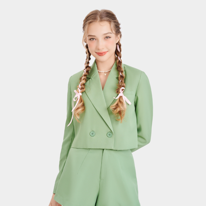Áo blazer nữ Áo vest croptop nữ MARC FASHION tay dài cài nút cá tính dày dặn trẻ trung CBNH021323 | BigBuy360 - bigbuy360.vn