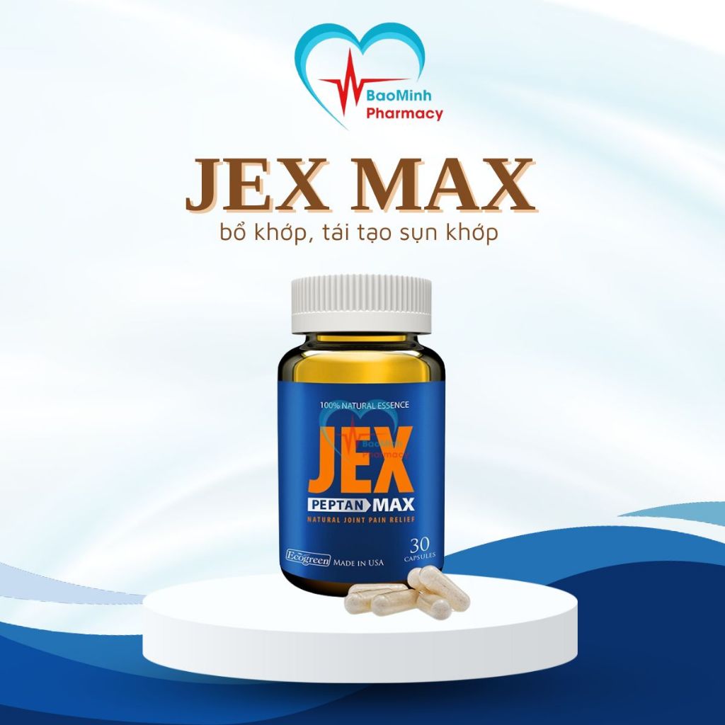 Viên Uống JEX Max Lọ 30 Viên Hỗ Trợ Làm Giảm Đau Và Tái Tạo Sụn Khớp