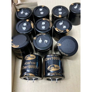 Tụ nguồn 63v 10000uf kt: 35x37mm hãng samwha