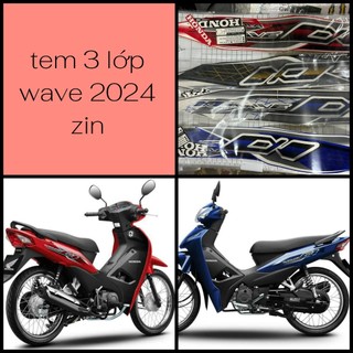 Tem zin wave 2024 team dán cho 110 50cc 100