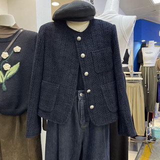 Áo khoác chất liệu dạ tweed 2 lớp cho nữ hàng QCCC
